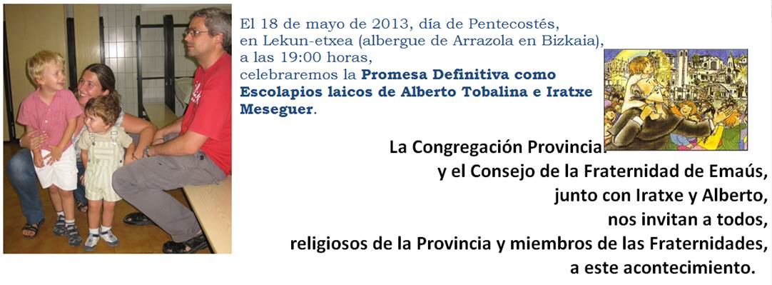 Dos nuevos escolapios laicos para siempre