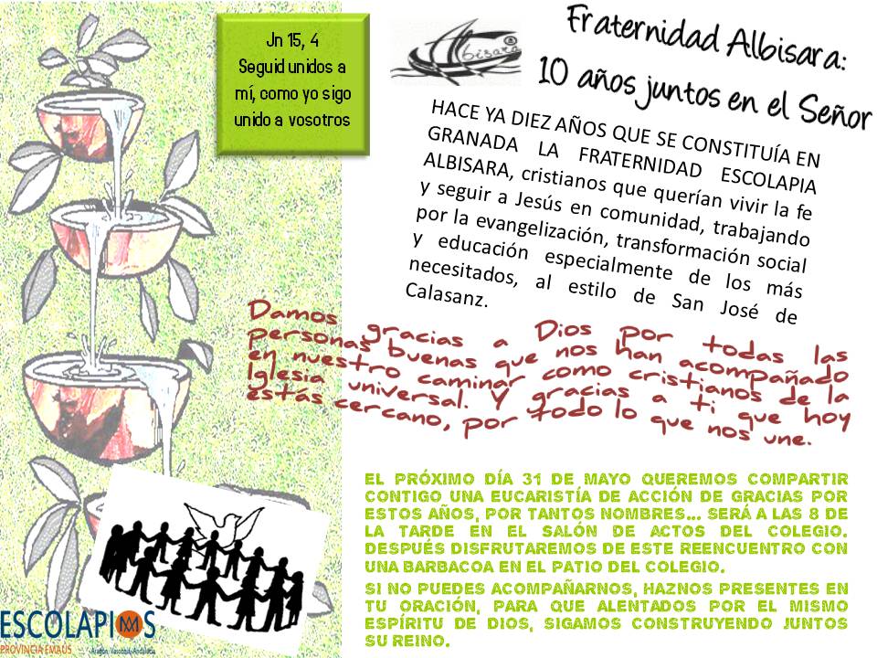 Diez años de la constitución de la Fraternidad Albisara (Andalucía)