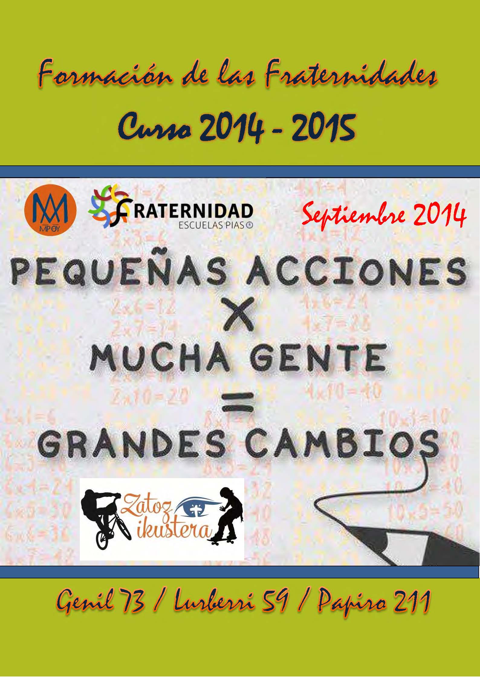 Plan de formación de la Fraternidad de Emaús 2014-2015