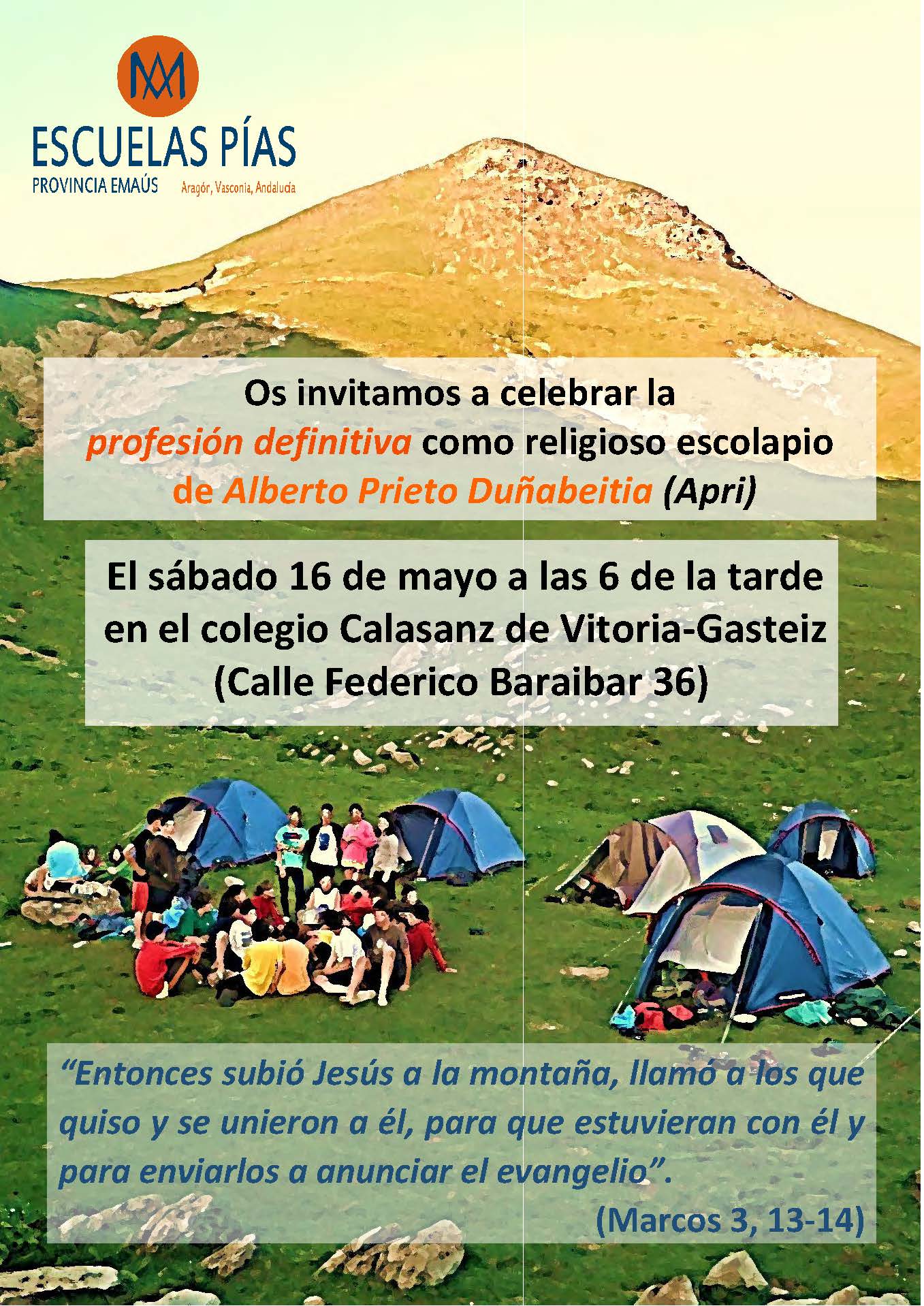 INVITACIÓN A LA PROFESIÓN SOLEMNE EN EMAÚS