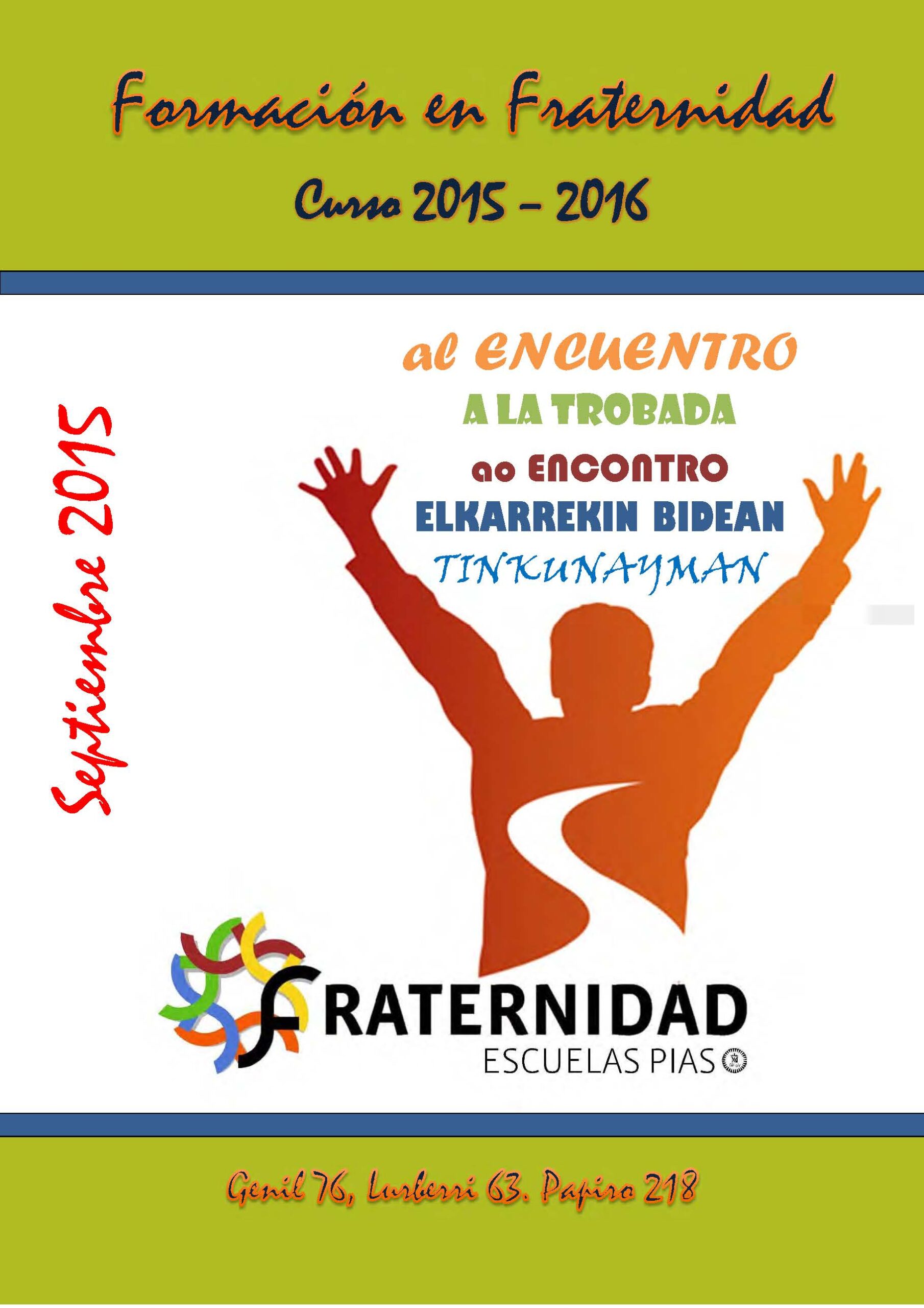 PLAN DE FORMACIÓN DE LA FRATERNIDAD DE EMAÚS