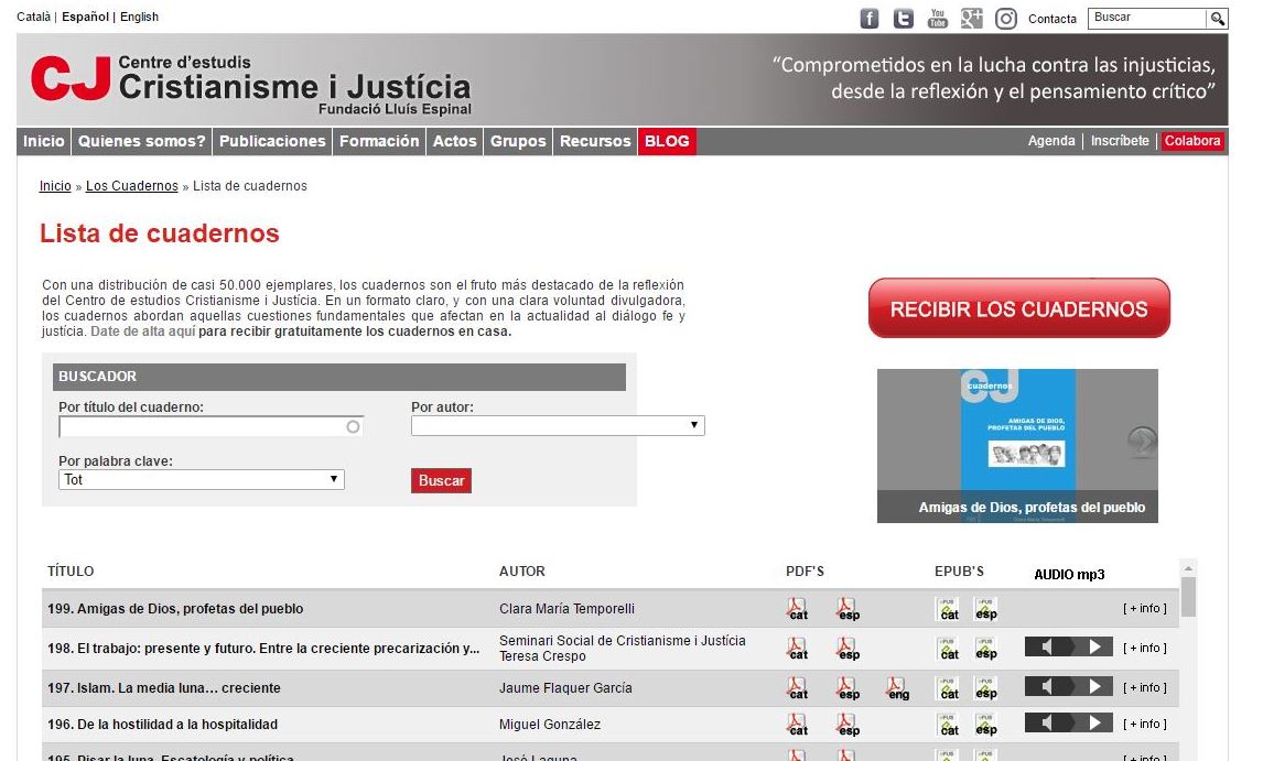 CUADERNILLOS CRISTIANISMO Y JUSTICIA