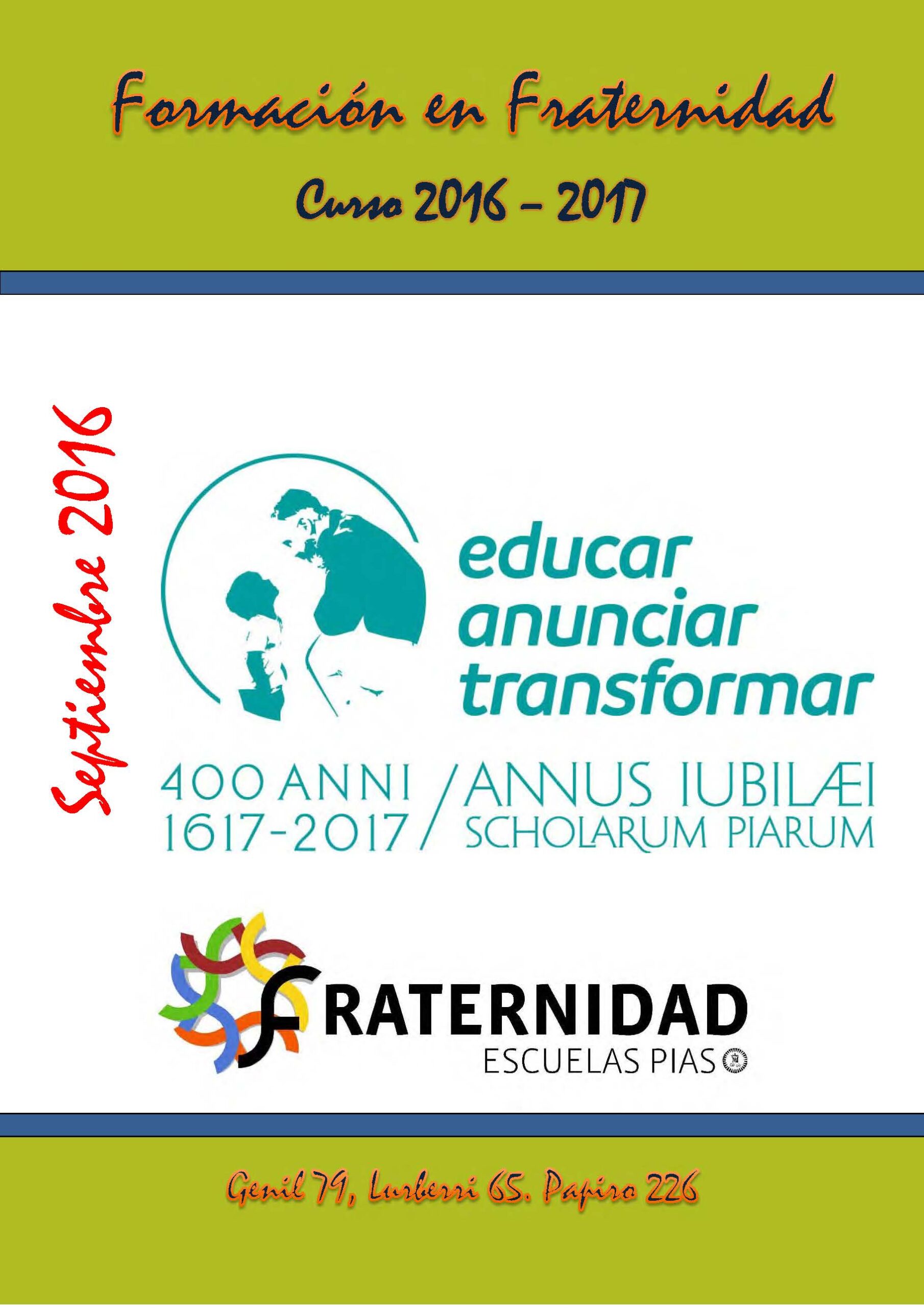 PLAN DE FORMACIÓN – FRATERNIDAD DE EMAÚS