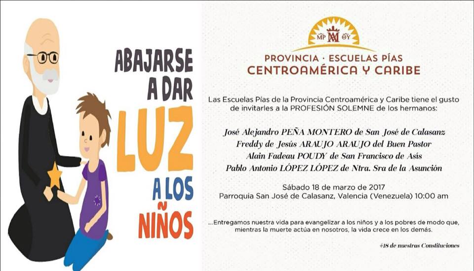 RELIGIOSOS ESCOLAPIOS PARA SIEMPRE