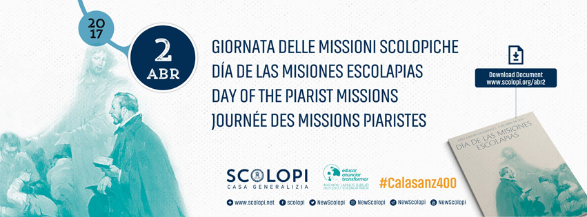 2 abril, DÍA DE LAS MISIONES ESCOLAPIAS