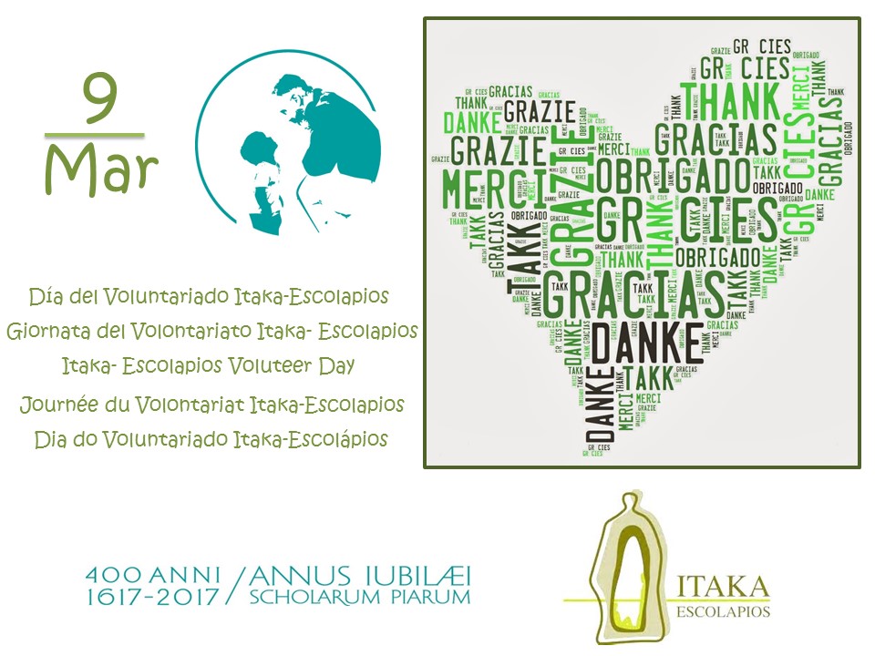 9 marzo, DÍA DEL VOLUNTARIADO EN ITAKA – ESCOLAPIOS