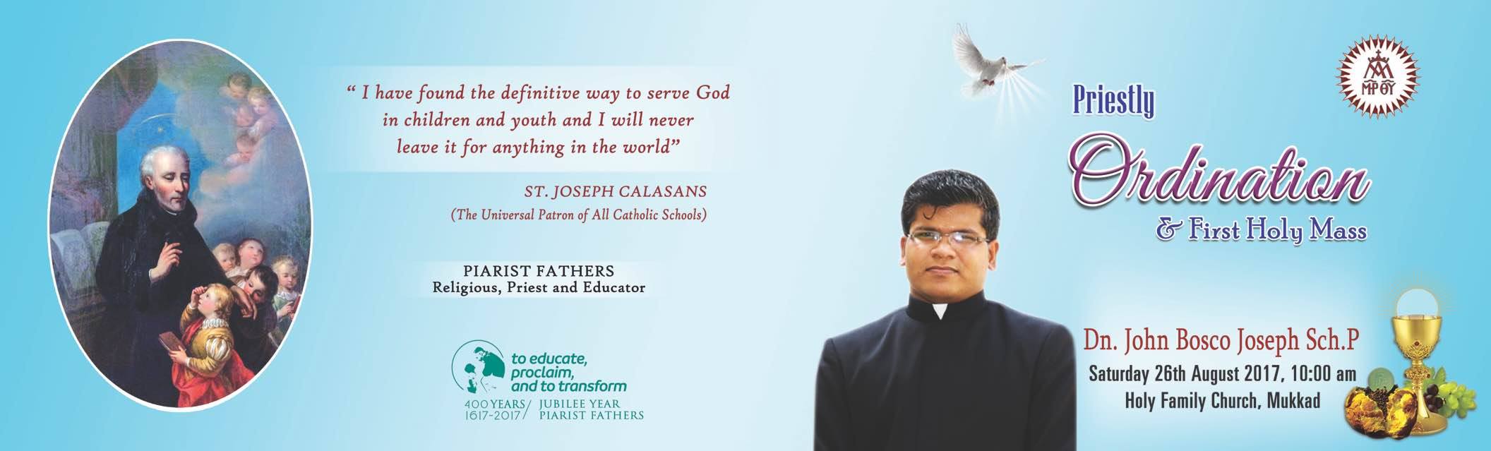 26 de agosto, DOS NUEVOS SACERDOTES ESCOLAPIOS