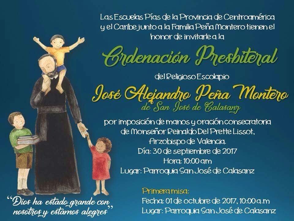 30 septiembre, NUEVO SACERDOTE ESCOLAPIO