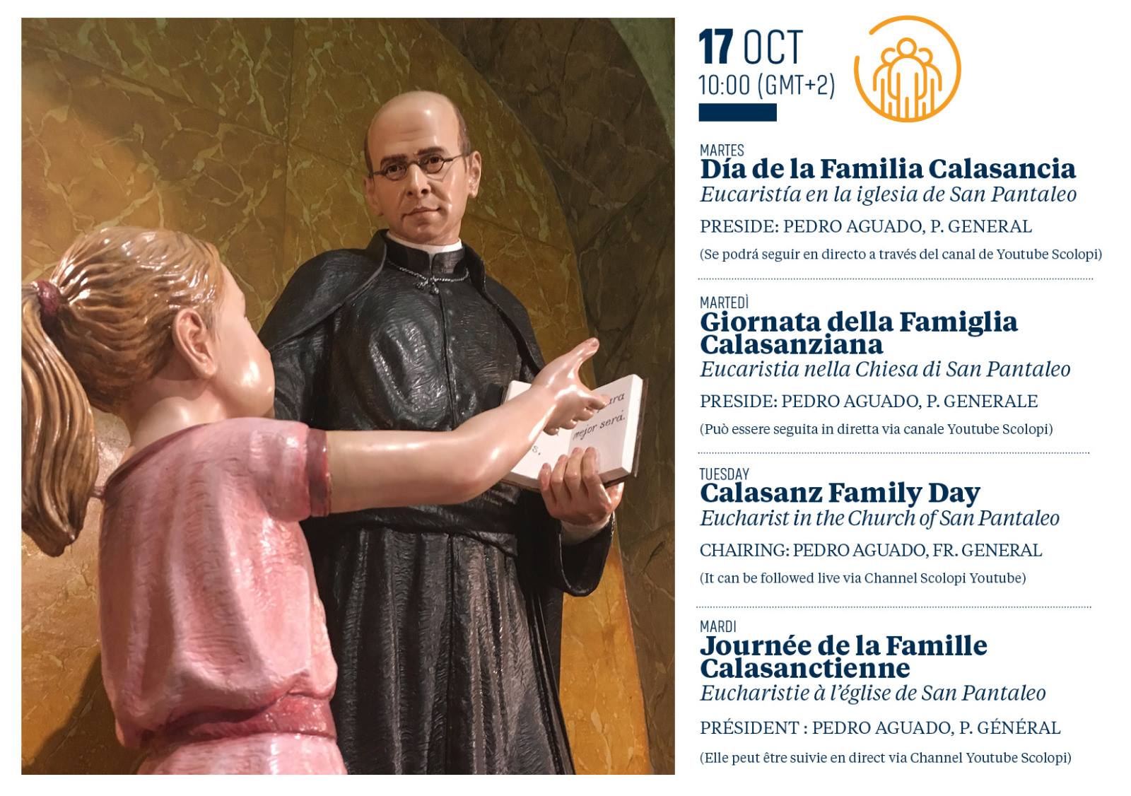 17 octubre, DÍA DE LA FAMILIA CALASANCIA