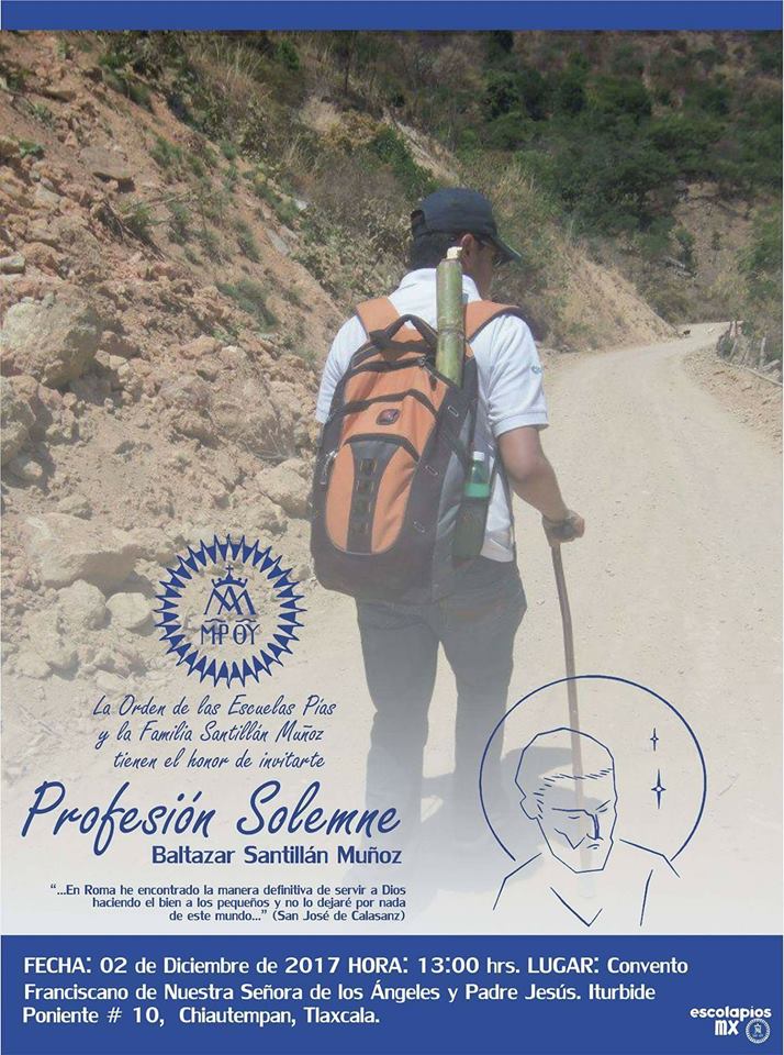 BALTAZAR SANTILLÁN, RELIGIOSO ESCOLAPIO PARA SIEMPRE