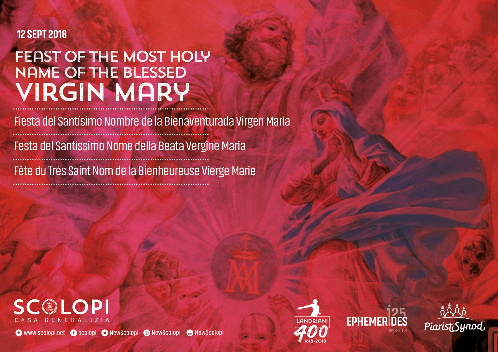 CELEBRAMOS HOY EL SANTO NOMBRE DE MARÍA