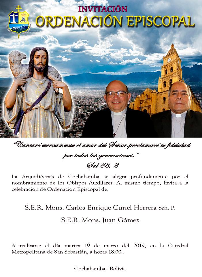 19 marzo, ORDENACIÓN EPISCOPAL DE CARLOS CURIEL