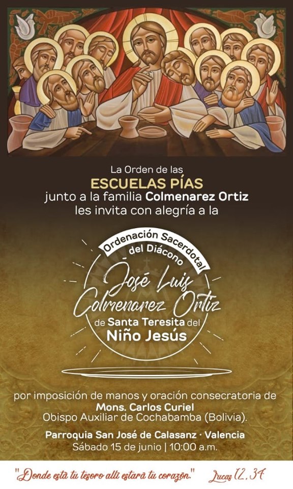 15 junio, JOSÉ LUIS COLMENAREZ, NUEVO DIÁCONO