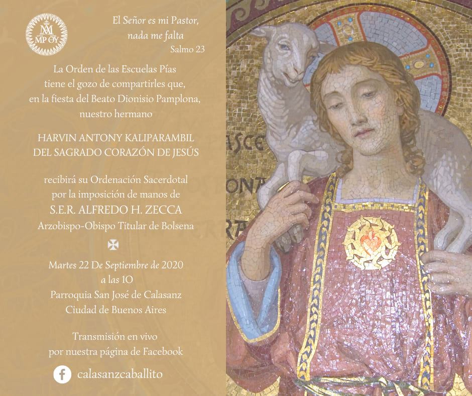 HARVIN, NUEVO SACERDOTE ESCOLAPIO EN BUENOS AIRES