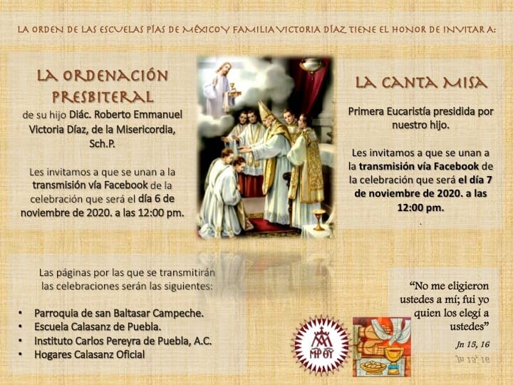 6 noviembre, ORDENACIÓN SACERDOTAL EN MEXICO