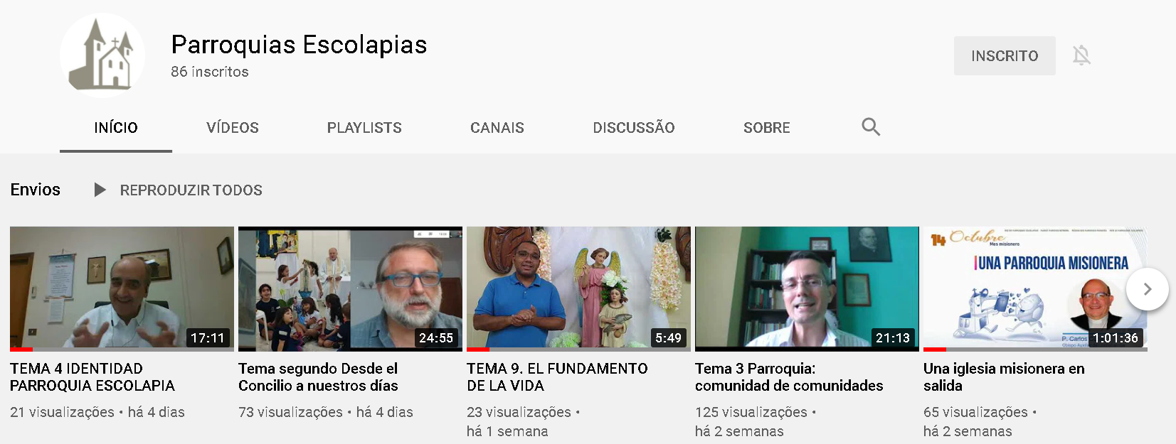 VÍDEOS DE LA RED DE PARROQUIAS ESCOLAPIAS