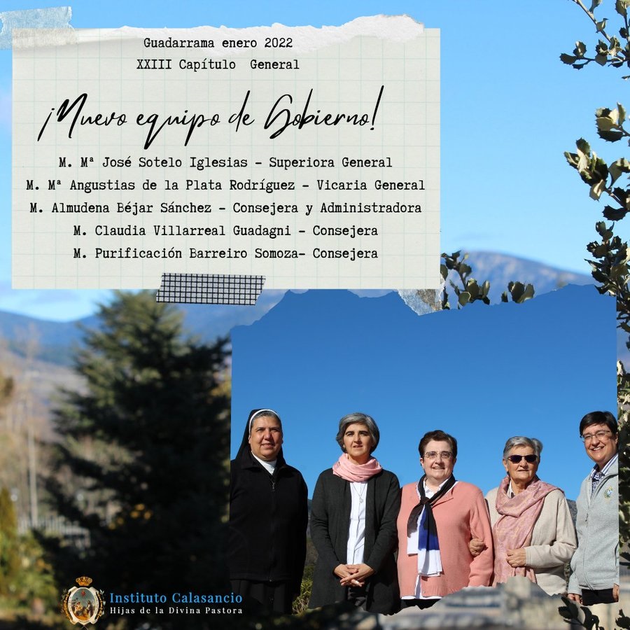EQUIPO DE GOBIERNO GENERAL DEL INSTITUTO CALASANCIO HIJAS DE LA DIVINA PASTORA