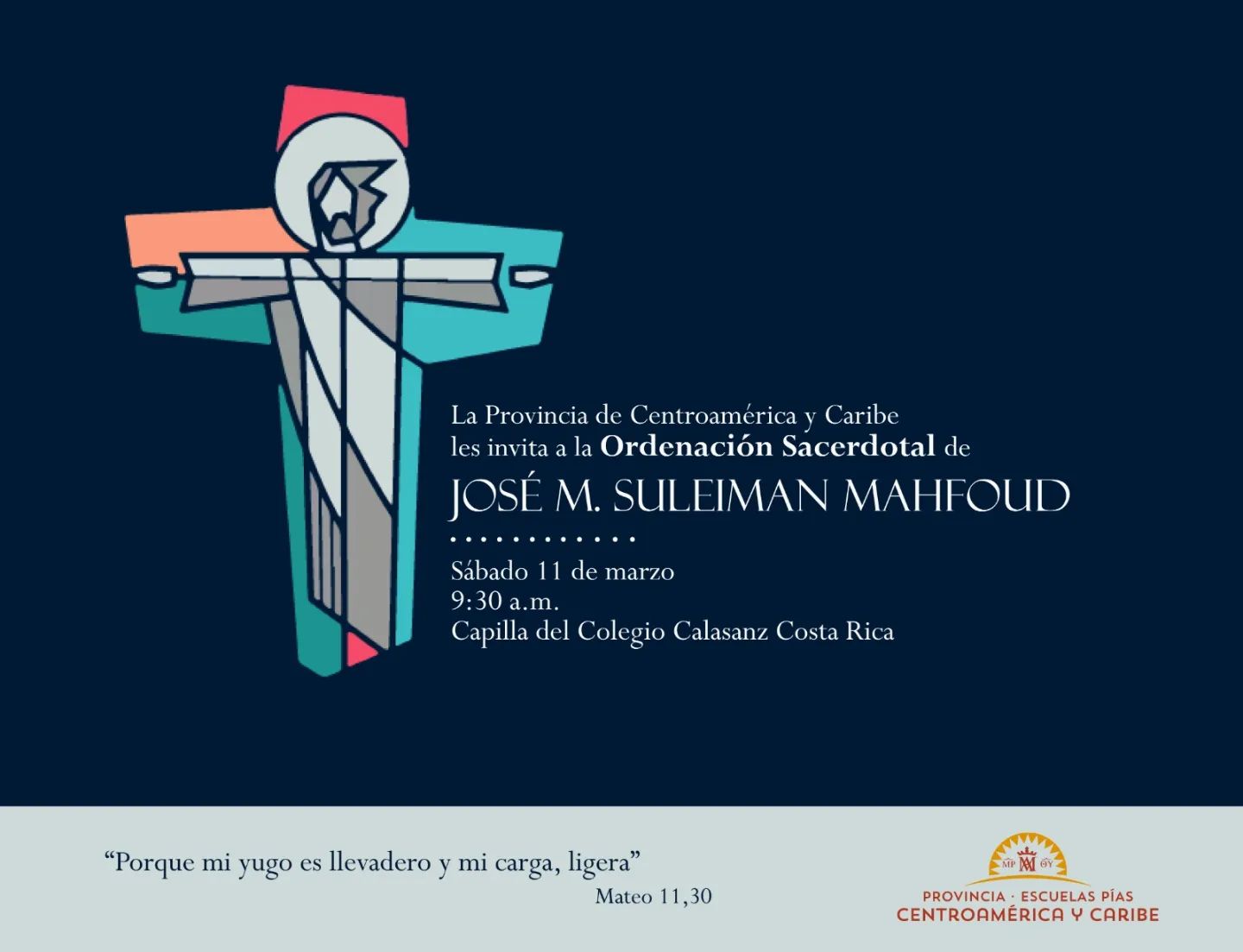 11 marzo, UN NUEVO SACERDOTE ESCOLAPIO EN COSTA RICA