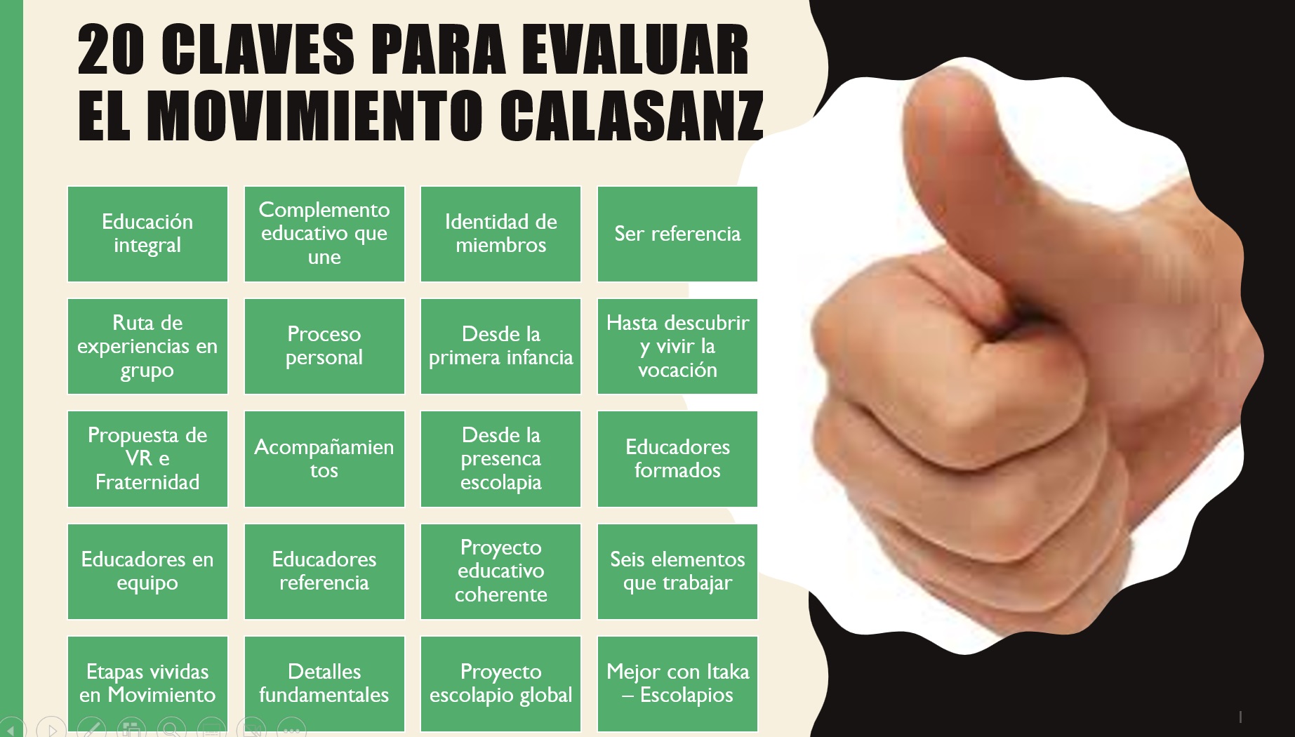 UNA HERRAMIENTO PARA EVALUAR EL MOVIMIENTO CALASANZ EN CADA LUGAR