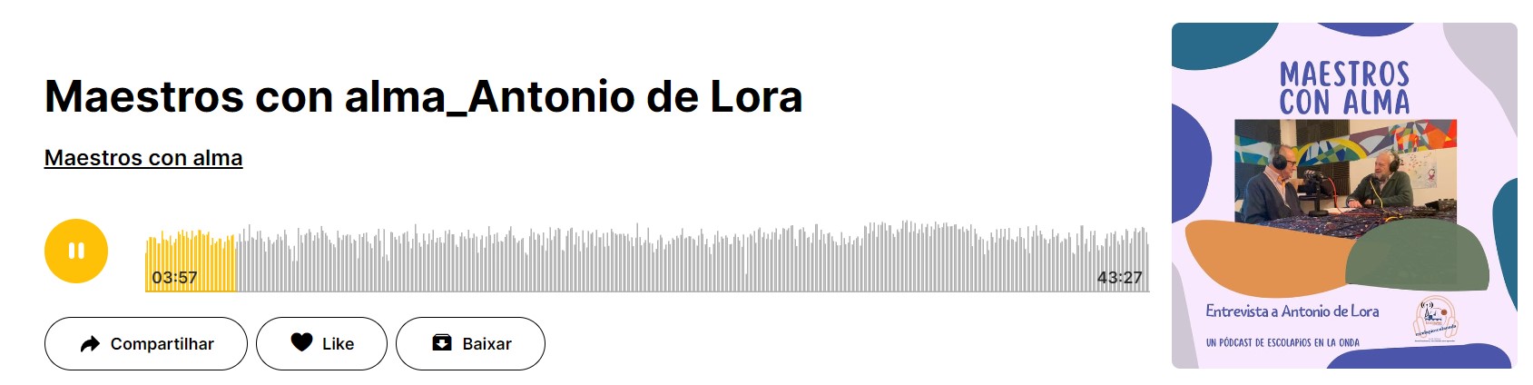 ENTREVISTA AL ESCOLAPIO P. ANTONIO DE LORA