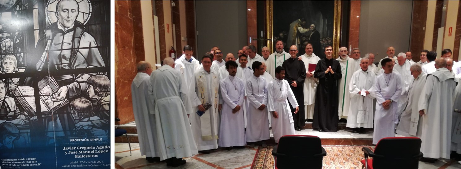 JAVIER Y JOSÉ MANUEL, NUEVOS RELIGIOSOS ESCOLAPIOS EN BETANIA