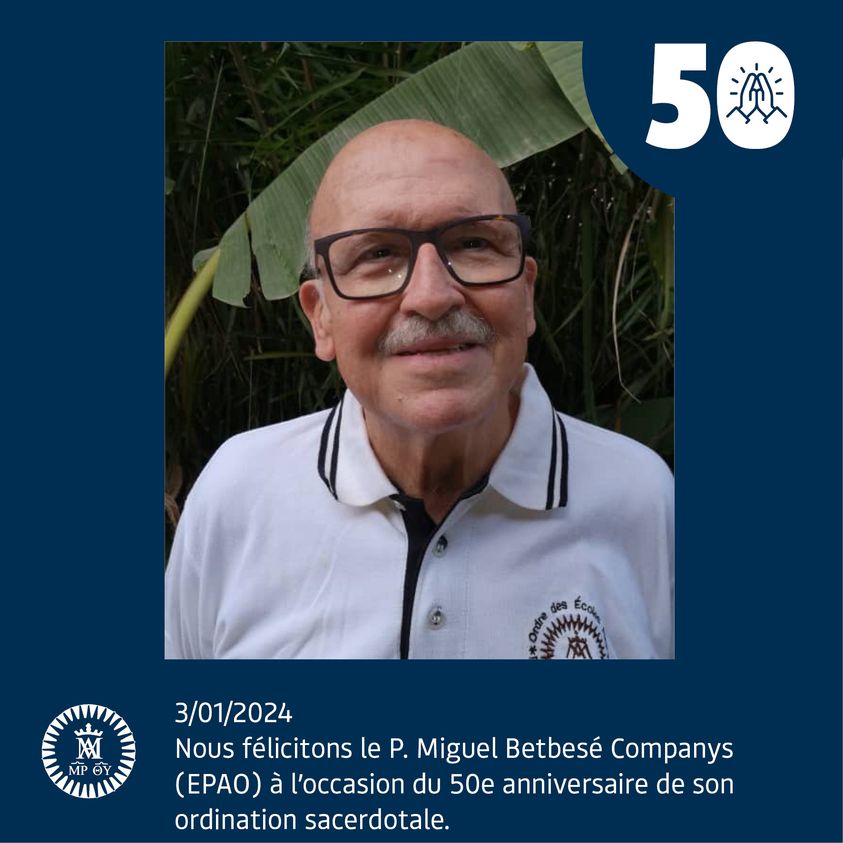 P. MIGUEL, 50 AÑOS DE PADRE ESCOLAPIO