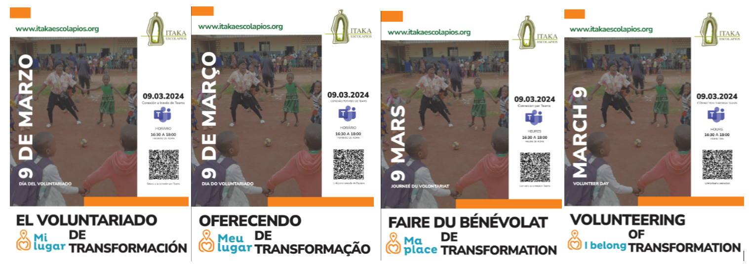 PARA PREPARAR EL DÍA DEL VOLUNTARIADO CON ITAKA – ESCOLAPIOS
