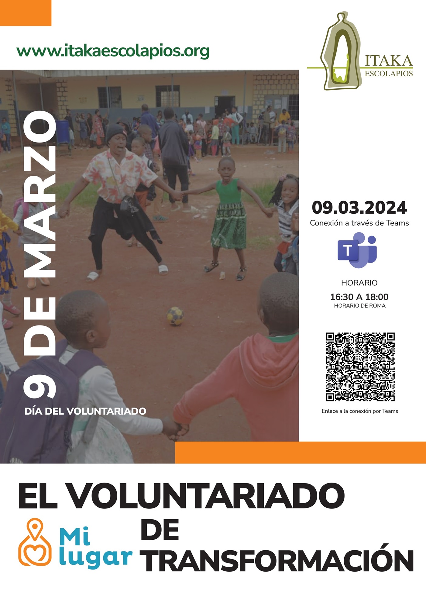 9 marzo, DÍA DEL VOLUNTARIADO EN LA RED ITAKA – ESCOLAPIOS