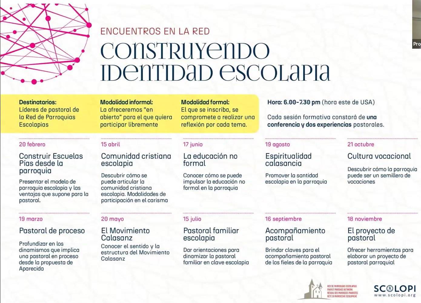 RED DE PARROQUIAS ESCOLAPIAS: PLAN PARA 2024