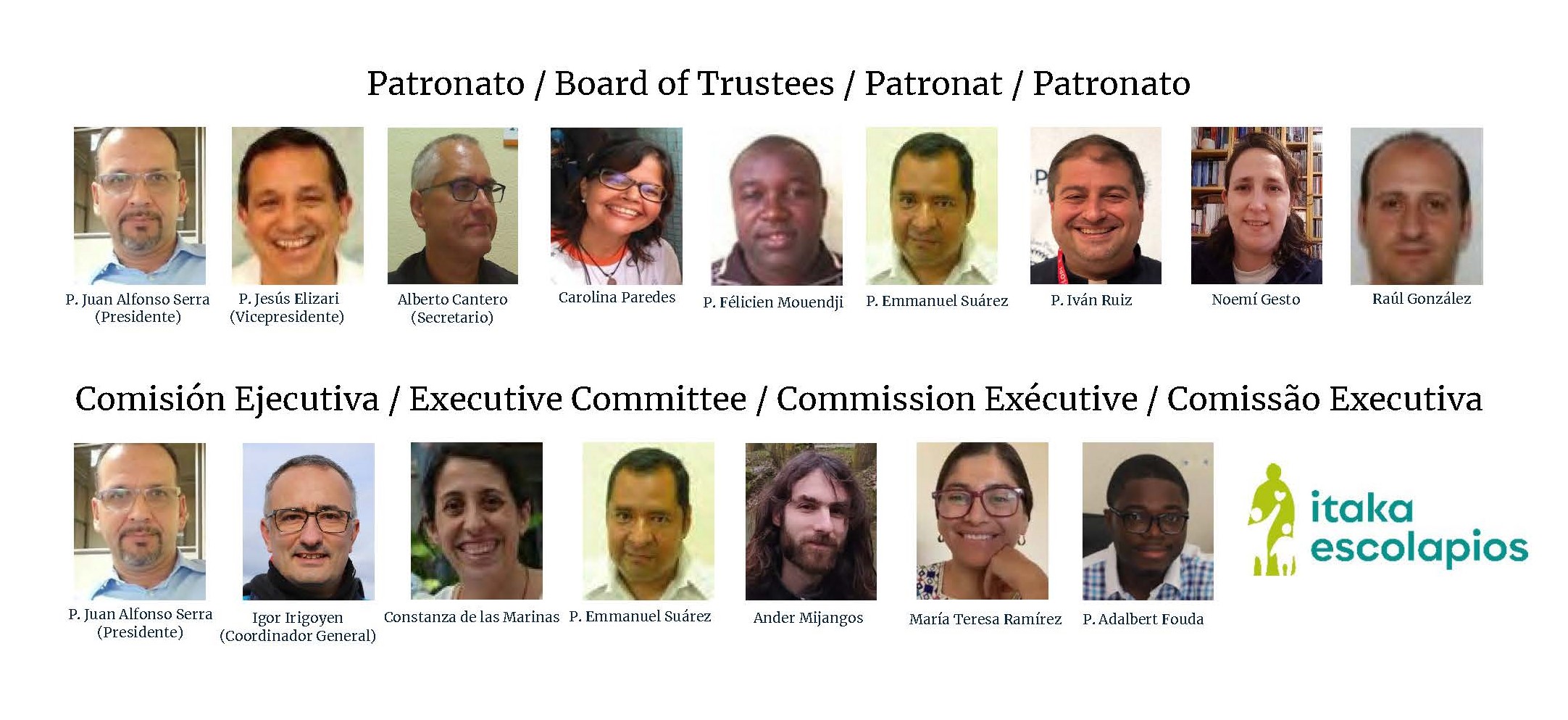 RENOVACIÓN DEL PATRONATO Y COMISIÓN EJECUTIVA DE LA RED ITAKA – ESCOLAPIOS