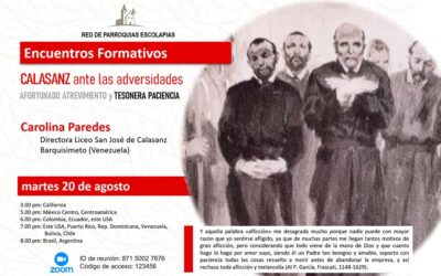 20 agosto, RED DE PARROQUIAS ESCOLAPIAS… CON CALASANZ
