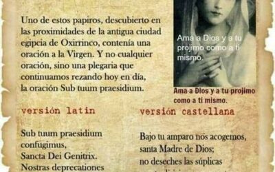 LA ORACIÓN MÁS ANTIGUA A LA VIRGEN