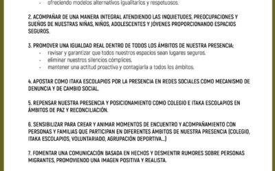 DECÁLOGO FINAL ASAMBLEA ITAKA ESCOLAPIOS BILBAO