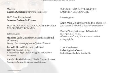 20 mayo, JORNADA SOBRE GLICERIO LANDRIANI