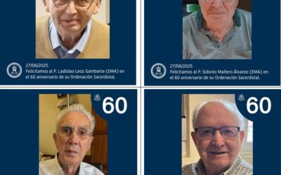 LADIS, SIDONIO, JESÚS Y JAIME CUMPLEN 60 AÑOS DE PADRES ESCOLAPIOS