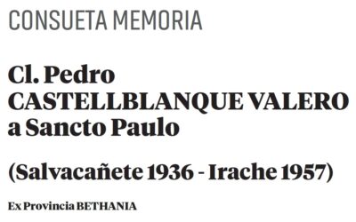 CONSUETA DEL RELIGIOSO ESCOLAPIO PEDRO CASTELLBLANQUE VALERO