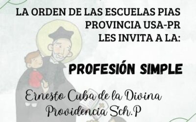 ERNESTO, NUEVO RELIGIOSO ESCOLAPIO EN CUBA