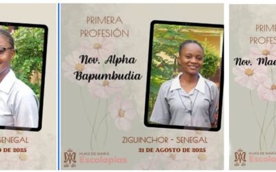 21 y 25 agosto, TRES NUEVAS RELIGIOSAS ESCOLAPIAS