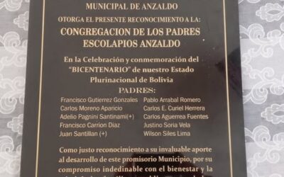 RECONOCIMIENTO A LOS ESCOLAPIOS EN ANZALDO