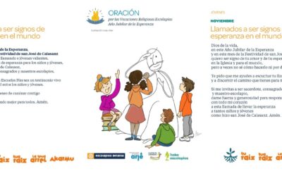 ORAMOS POR LAS VOCACIONES RELIGIOSAS ESCOLAPIAS