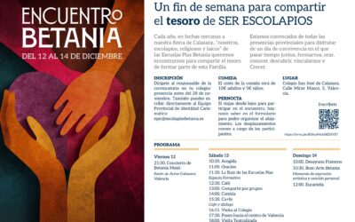 BETANIA: COMPARTIR EL TESORO DE SER ESCOLAPIOS