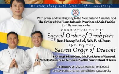 28 febrero, ORDENACIÓN PRESBITERAL DE HOANG BAI LOI Y DIACONAL DE VUNGH KHAN KHUP Y NICOLÁS MUNG SUAN KIM