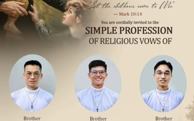 13 junio, TRES NUEVOS RELIGIOSOS EN CEBÚ (FILIPINAS – ASIA PACÍFICO)