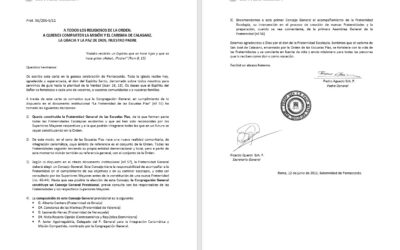 15 AÑOS DE LA FRATERNIDAD GENERAL