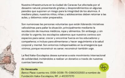 LA RED ITAKA – ESCOLAPIOS EN SOLIDARIDAD CON VENEZUELA